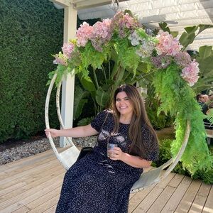 Elegant Black and White Polka Dot Dress